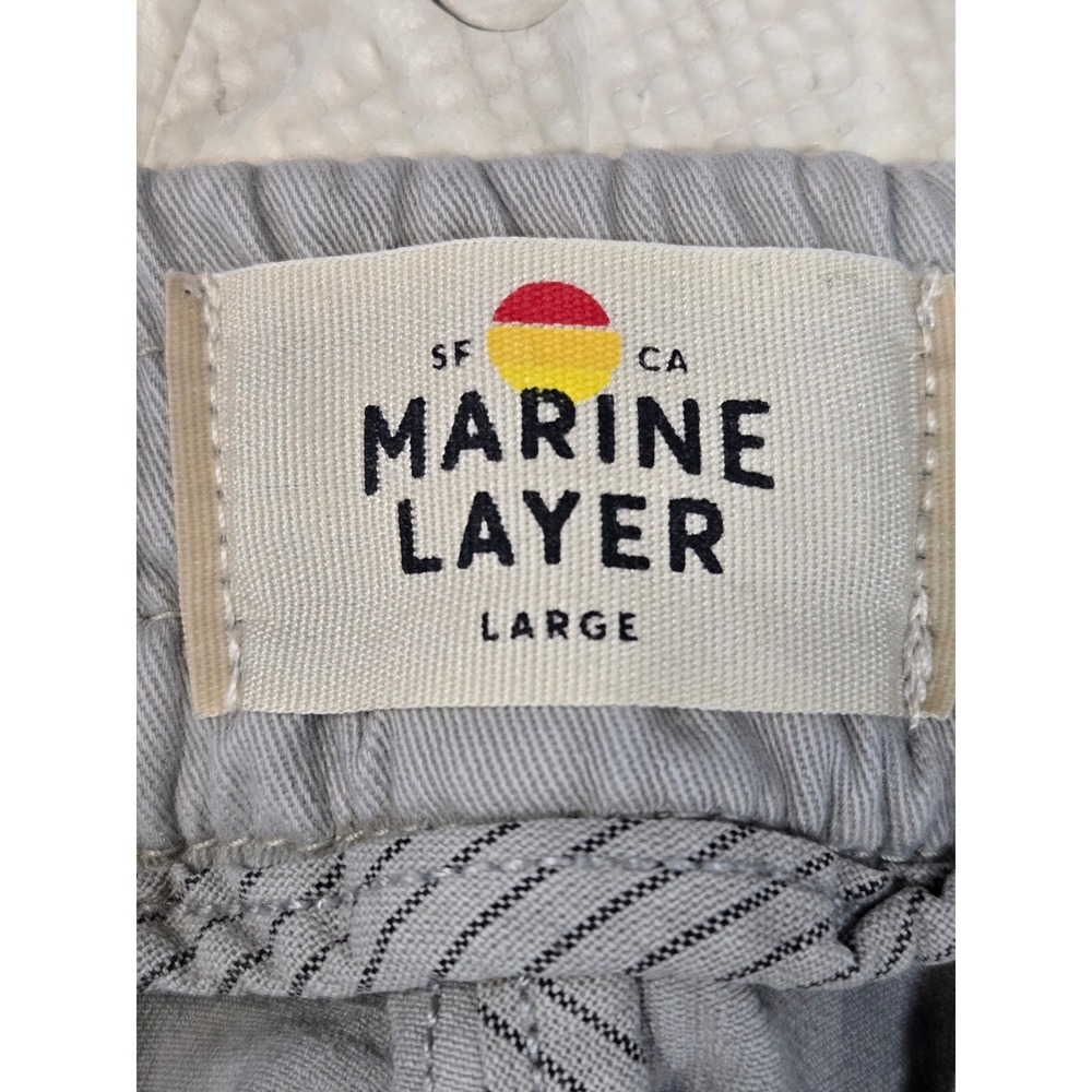 Marine Layer Mens Slim Fit Jogger Pants Grey Organic Cotton Stretch Large - Picture 6 of 11